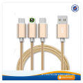 AWD002 High Quality Braided hot selling 3 in 1 cable for iphone usb cable